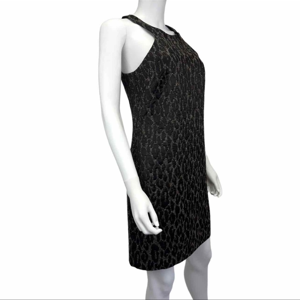 Trina Turk Black Leopard Print Wool Blend Sleeveless Dress, NWT E0666 - Picture 4 of 10